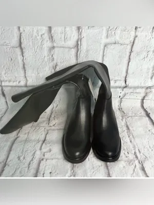 A new day Hope black faux leather Knee-High Women's Boots new size 7.5 thumbnail 2