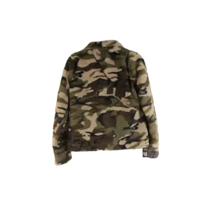 Andree By Unit Camo Jacket Juniors Plush Fuzzy Faux Fur Lined Full Zip Jacket thumbnail 2