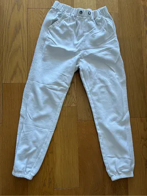 Hem & Thread White Jogger Pants Womens Size Small thumbnail 1