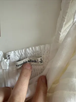 Abercrombie & Fitch White Textured Sundress thumbnail 2