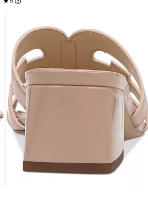 New In Box Sam Edelman Block Heel Pink Patent Slides Sz 8.5 thumbnail 3