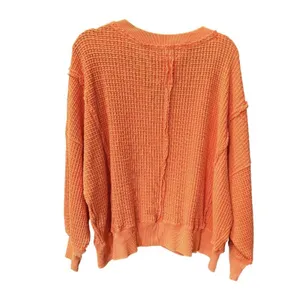 American Eagle Waffle Knit Oversized Sweater Top Sz Small thumbnail 3