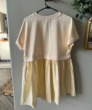 NWT Tee Shirt Mini Dress Yellow thumbnail 2