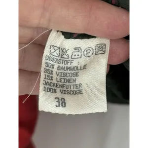 Red Linen Wool Blend Austrian Double Breasted‎ Jacket Embroidered Octoberfest Size 38 thumbnail 8