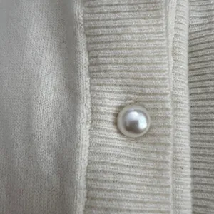 Hill House Audrey Merino Wool Cardigan Pearl Buttons Cream XS thumbnail 7