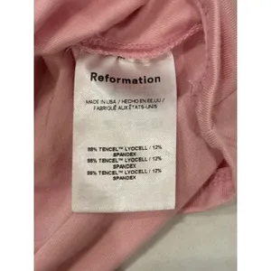 Reformation Francisco One Shoulder Top Small Pink Ruched Asymmetrical Minimalist thumbnail 6