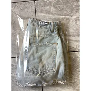 Zara High-Rise Curved Denim Shorts Light Wash Distressed Frayed Size 2 24 EU 34 thumbnail 9