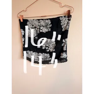 Free People Tube Top Women L Black Floral Strapless Smocked Mesh OB1174031 thumbnail 8