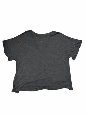 Free People Jordan Tee Carbon Black Cutout V Neck Distressed Slouchy T Shirt M thumbnail 5