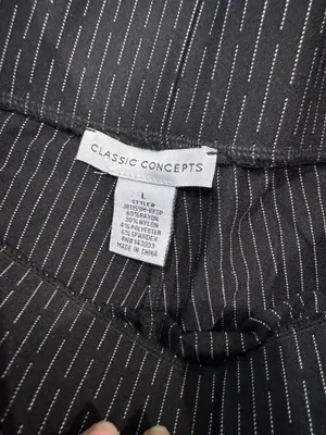 Navy blue with white pinstripe flare pants Size L thumbnail 2
