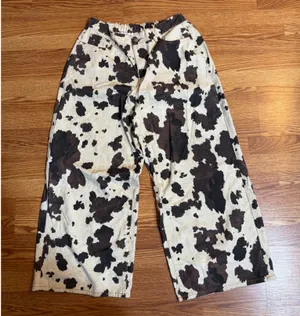 SHEIN Curve Jeans Western Print Wide Leg thumbnail 1