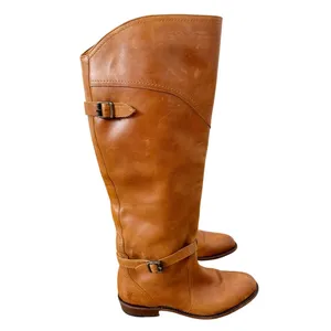Frye Phillip Flat Riding Boot Brown Leather US 8 thumbnail 4