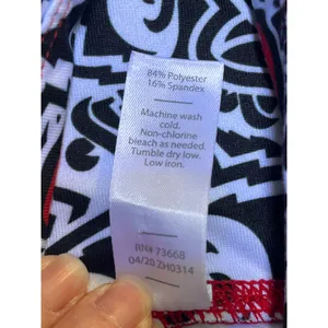 ZooZatz Wisconsin Badgers All Over Print Leggings Black White Red‎ Womens Small thumbnail 3