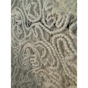 Zara Trafaluc White Lace Crop Top Short Sleeve Full Zip Back Textured Floral M‎ thumbnail 4