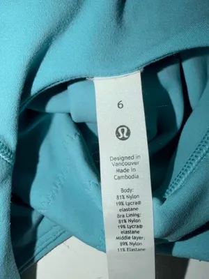 lululemon athletica Dusty Blue Seamless Crop Sports Bra thumbnail 3