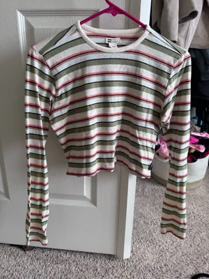 Billabong Striped Crop Top thumbnail 1
