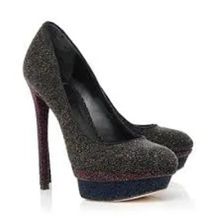 BRIAN ATWOOD Fontanne Glitter Heels Platform Pumps Size 7 Shoes SEXY PARTY thumbnail 1