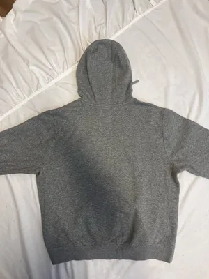 Nike Light Grey Hoodie Sweatshirt thumbnail 4