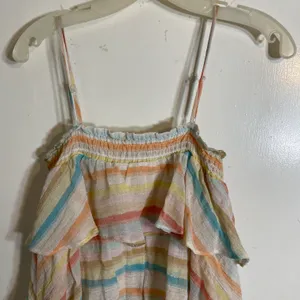 Lovers + Friends Tiered Ruffle Striped Mini Dress thumbnail 6