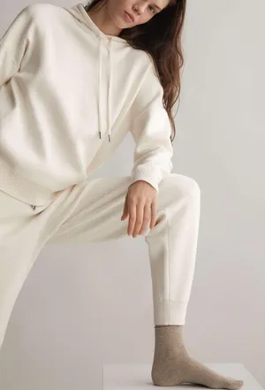 Oysho Soft Knitted Cream Joggers Pants thumbnail 2
