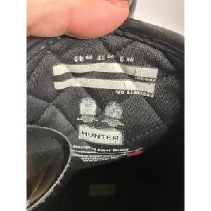 Hunter refined high gloss quilted mid calf rain‎ boots black women's size 11 thumbnail 7