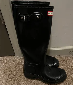 Hunter Rain Boots Tall Original Gloss Black thumbnail 3