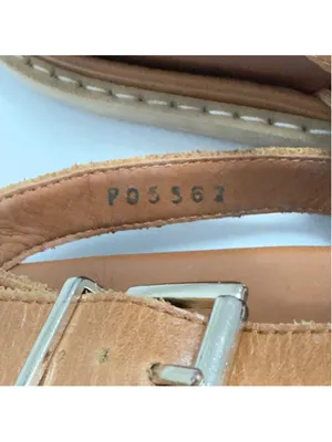 ALOHAS Lorelei Cut Out Leather Footbed Flat Sandal Tan Size 8.5 thumbnail 5