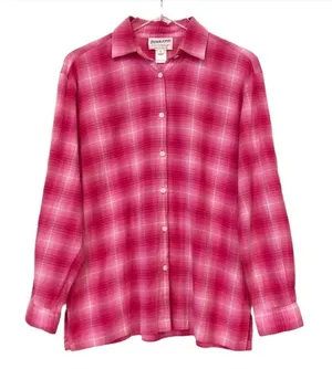 Pendleton | Pink Plaid Long Sleeve Button Up Shirt thumbnail 1