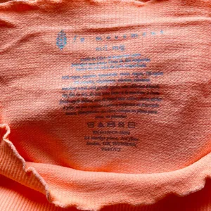 Free People Movement Madeline Crop Tee Shirt Orange Size Medium/Large FLAW thumbnail 8