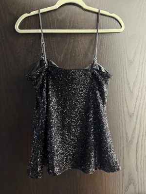 Abercrombie Black Sequin Tube Top thumbnail 3