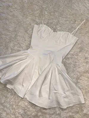 NEW HOUSE OF CB Samaria Corset Fit & Flare white Mini Dress sz S thumbnail 8