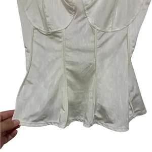 Divided Women's Cream Corset Bustier Top L thumbnail 6