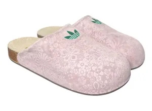 Adidas Liberty of London Adimule Slides Slip On Mule in Sandy Pink & Bold Green thumbnail 1