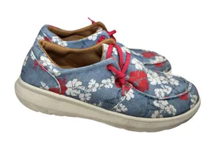 Ariat x Western Aloha Floral Canvas slip on Sneakers floral Hawaiian 8 casual thumbnail 1