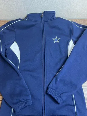 Dallas Cowboys Authentic Full Zip Fleece Jacket Navy/White Size Small thumbnail 1