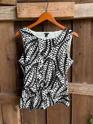 Ann Taylor Wrap Peplum Polka Dot Top thumbnail 2