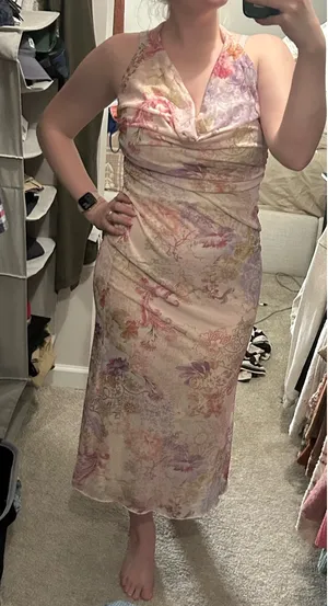 See You Monday Dress Purple Floral thumbnail 1