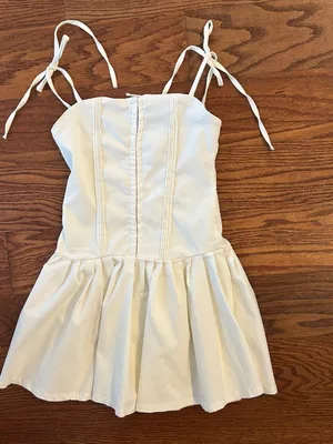 Pin Tuck Corset Bodice Mini Dress Size XS Spaghetti Straps thumbnail 6