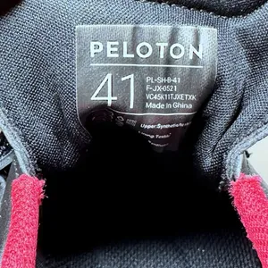 Peloton Cycling Shoes Unisex Size 41 Black Red Cleats Included Indoor Spin Bike thumbnail 10