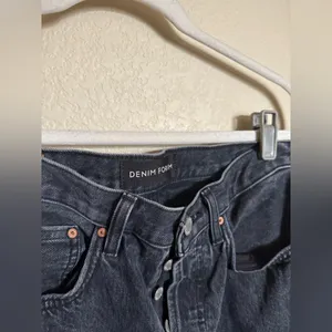 Aritzia‎ Denim Forum The BF High Rise Loose Jeans Size 29 in Black Washed thumbnail 7