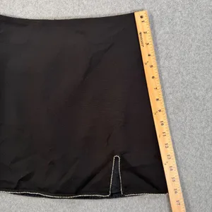 Cloud Ten Rhinestone Studded Mini Skirt Size Small Black Slit New thumbnail 2