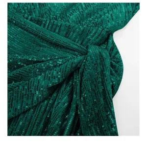 Women's Party Dress Sequined Pleated Short Sleeve Asymmetric Shoulder thumbnail 3