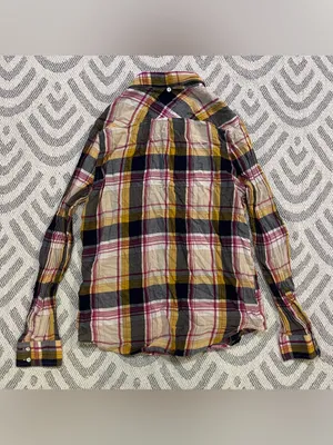 Arizona Jeans Women’s Plaid Button Up Shirt Medium thumbnail 5