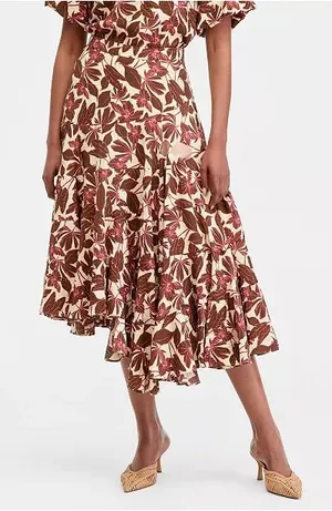 INC International Asymmetrical Tiered Skirt Size Small thumbnail 1