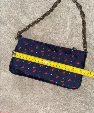 J. Crew cherries print shoulder bag purse silk thumbnail 7