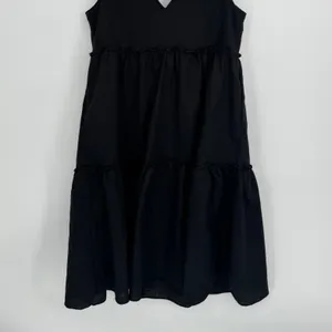 Petal + Pup Erenda Dress Size 10 Black Linen Cotton Tiered Midi Boho Summer thumbnail 8