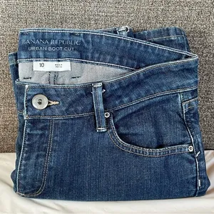 Banana Republic‎ Urban Bootcut Jeans Designer Blue Womens Size 10 Casual Denim thumbnail 1