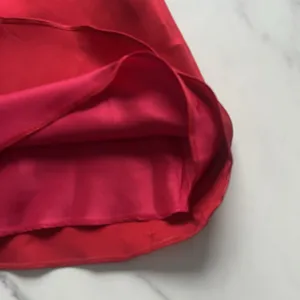Vintage Cache Red Satin Maxi Skirt Size XS Bias Cut 90s CBK Minimalist Long Slip thumbnail 10
