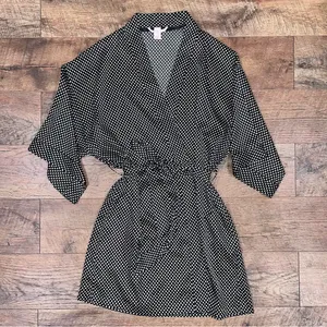 Victoria’s Secret Silky Black Robe with Pockets & Tie-Waist thumbnail 14