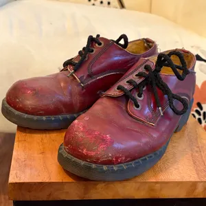 Vintage Dr. Martens Made in England Oxblood 3-Eye/1461 oxford's Women's sz 10 thumbnail 15